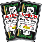 A-Tech 32GB (4x8GB) DDR4 2133 MHz SODIMM PC4-17000 (PC4-2133P) CL15 Non-ECC Laptop RAM Memory Modules