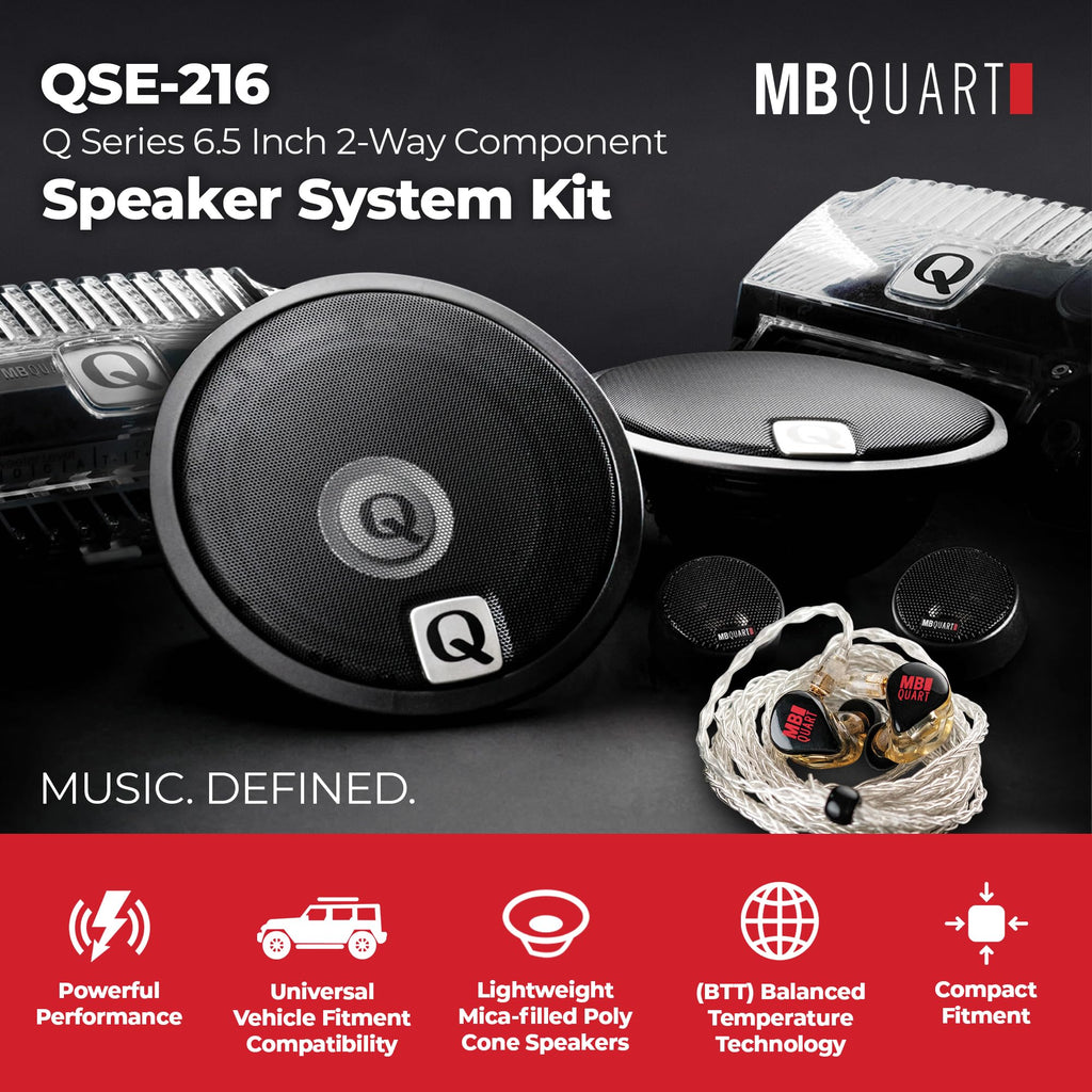 MB Quart Q Series 6.5 Inch 360W 2-Way Component Speaker System