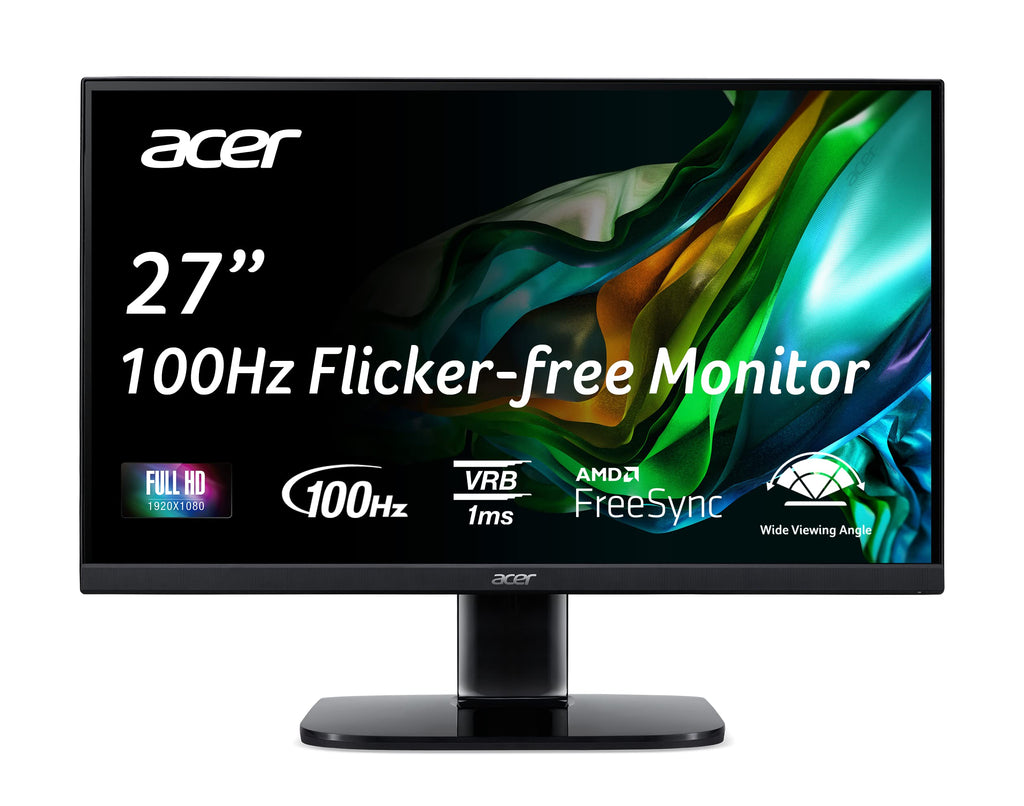 Acer 27in FHD 1920x1080 IPS 144Hz Gaming Office Monitor KB272 P6bi