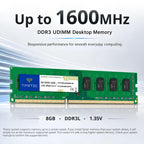 Timetec 80GB KIT(10x8GB) DDR3 1600MHz (DDR3-1600) PC3-12800 (PC3-12800U) Non-ECC Unbuffered 1.5V CL11 2Rx8 Dual Rank 240 Pin UDIMM Desktop PC Computer Memory RAM(SDRAM) Module Upgrade