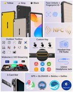 Ulefone Rugking Pad 2 Pro 4G Rugged Tablet(Built-in eSIM), Android 16, 16GB+128GB Octa Core, 10.1" Corning Display, 48MP Rear Camera, 10200mAh, Dock Charging, IP68/69K, NFC, Widevine L1 (Black)