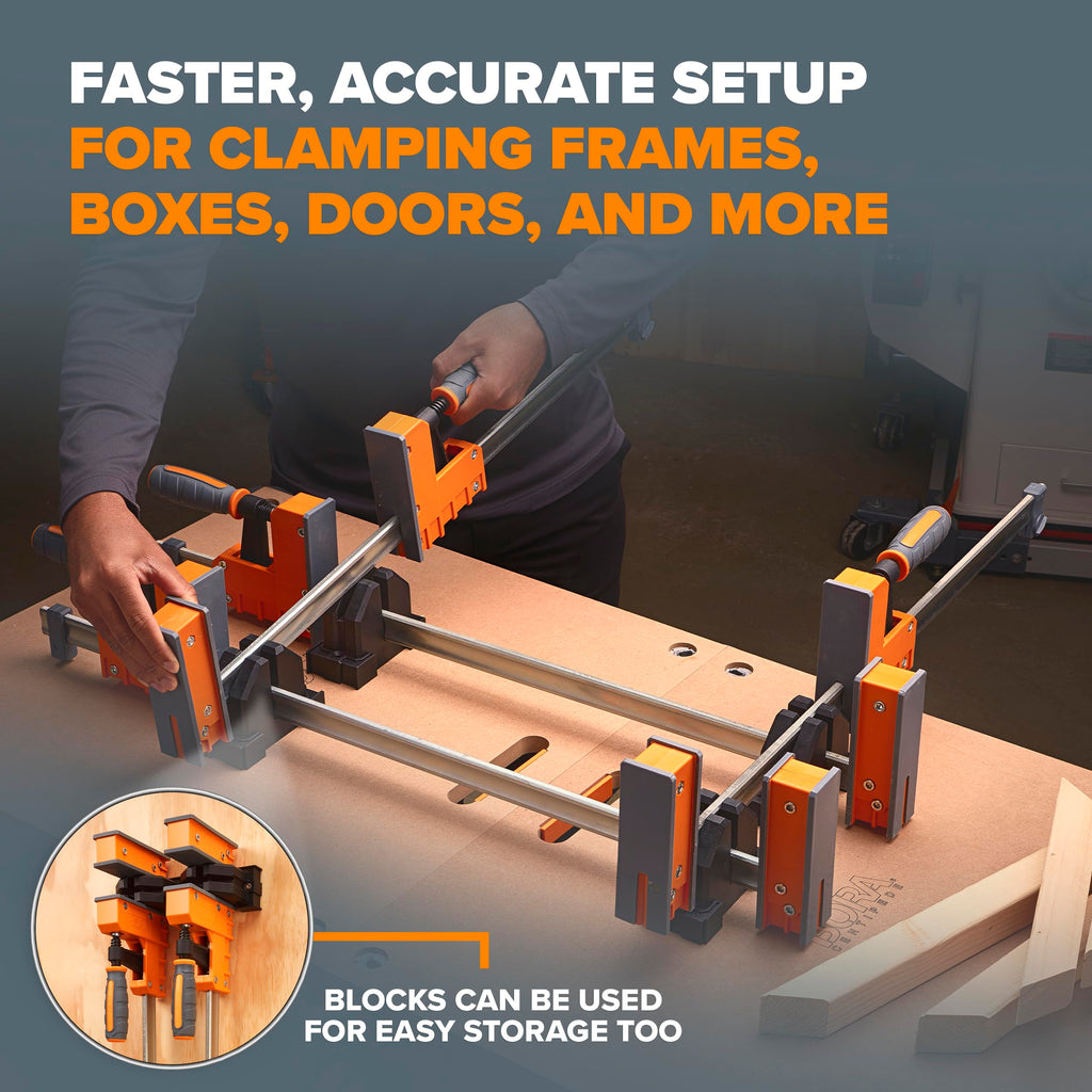 Bora Parallel Clamps Woodworking Set, 8 Piece - 1100 Lbs