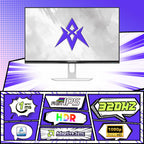 Amzfast 25 Inch White Gaming Monitor 320Hz/300Hz/240Hz, FHD 1080P 1ms Fast IPS Monitor, 12 Months Warranty (DP Cable) TÜV Rheinland Eye Care | AI Crosshair, Night Vision Function, AMZG25F6F