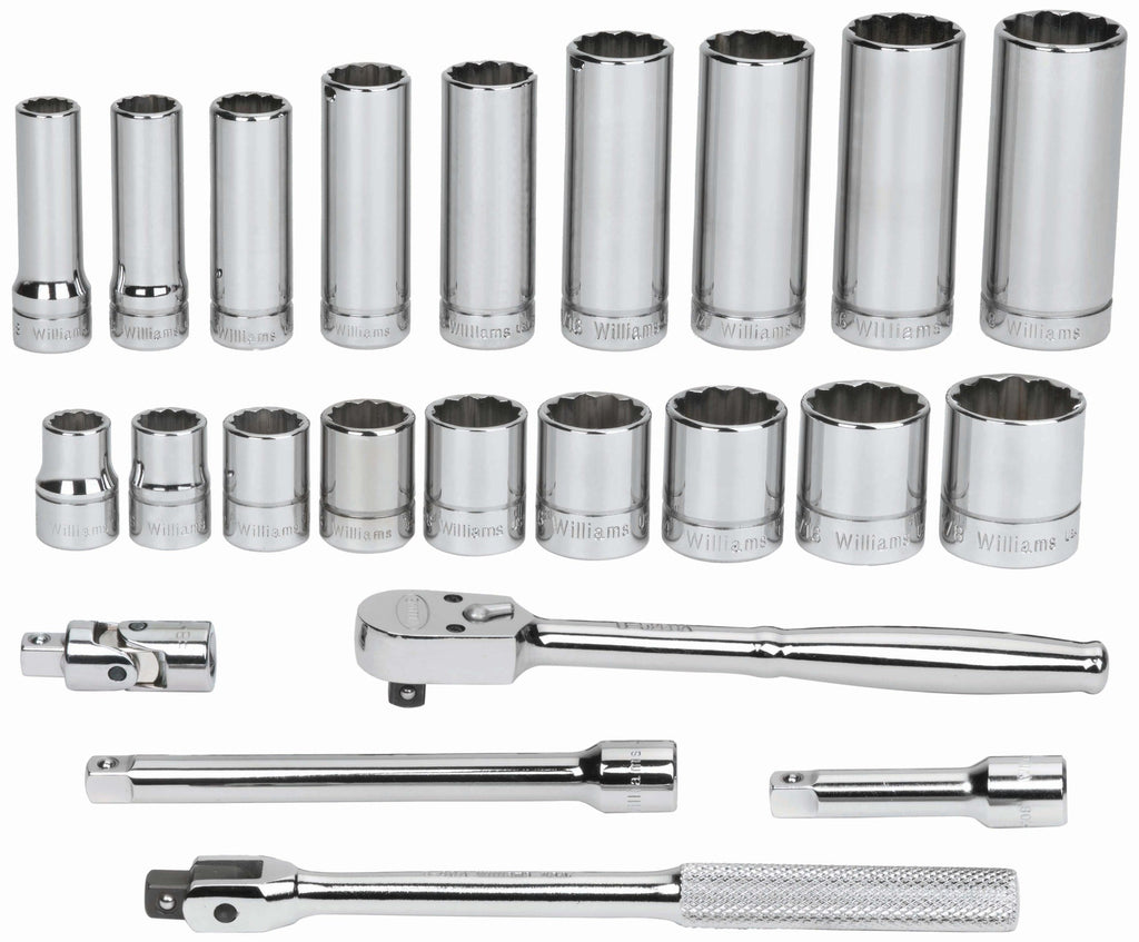 Williams WSB-23FTB 23-Piece 3/8-Inch Drive Socket and Drive Tool Set with Toolbox