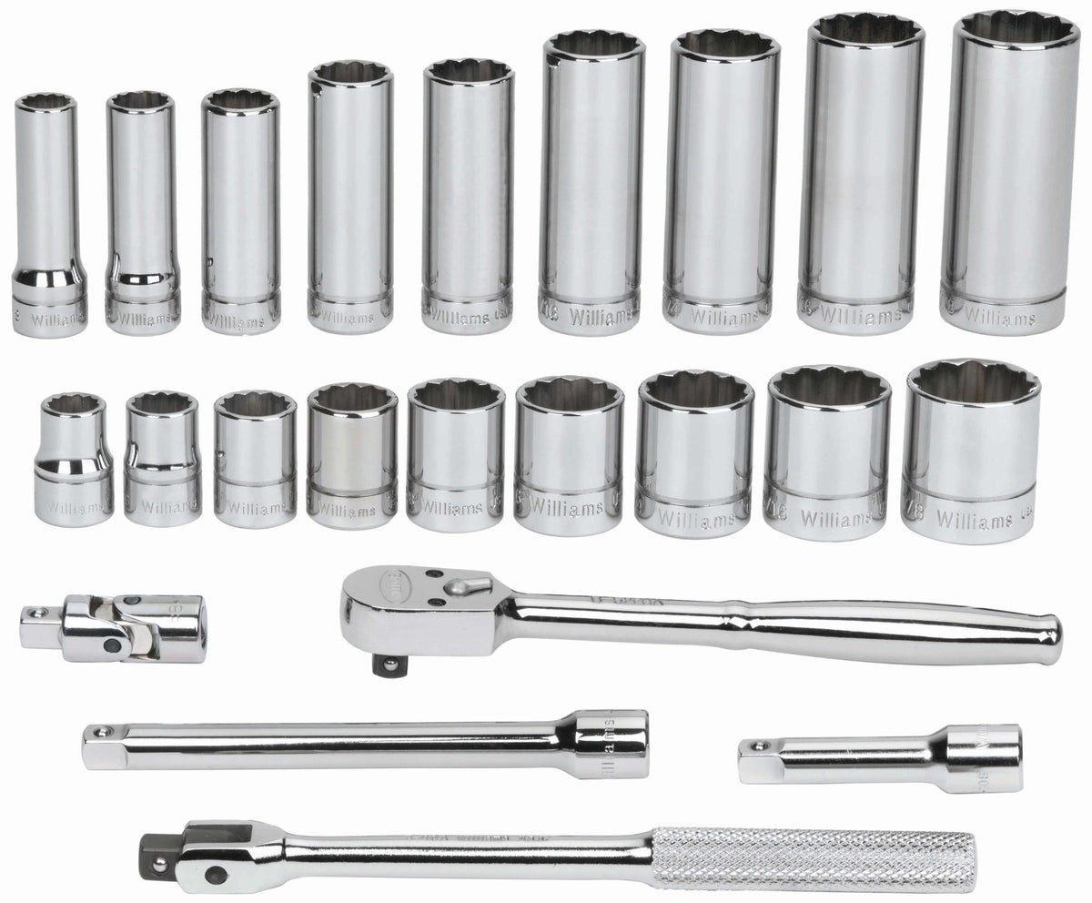 Williams WSB-23FTB 23-Piece 3/8-Inch Drive Socket and Drive Tool Set with Toolbox