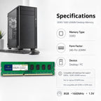 Timetec 80GB KIT(10x8GB) DDR3 1600MHz (DDR3-1600) PC3-12800 (PC3-12800U) Non-ECC Unbuffered 1.5V CL11 2Rx8 Dual Rank 240 Pin UDIMM Desktop PC Computer Memory RAM(SDRAM) Module Upgrade