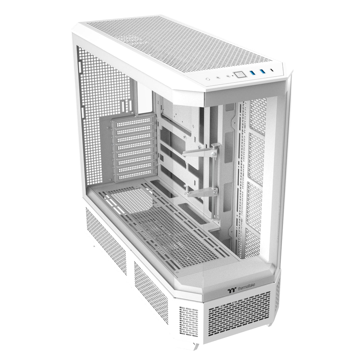 Thermaltake View 600 TG; Full Tower; 420mm Radiator Support; 480mm GPU Clearance; Hidden Connector Support; Rotatable PCIe Slots; 220mm PSU Clearance; Mint Strawberry; CA-11H-00FLWN-00