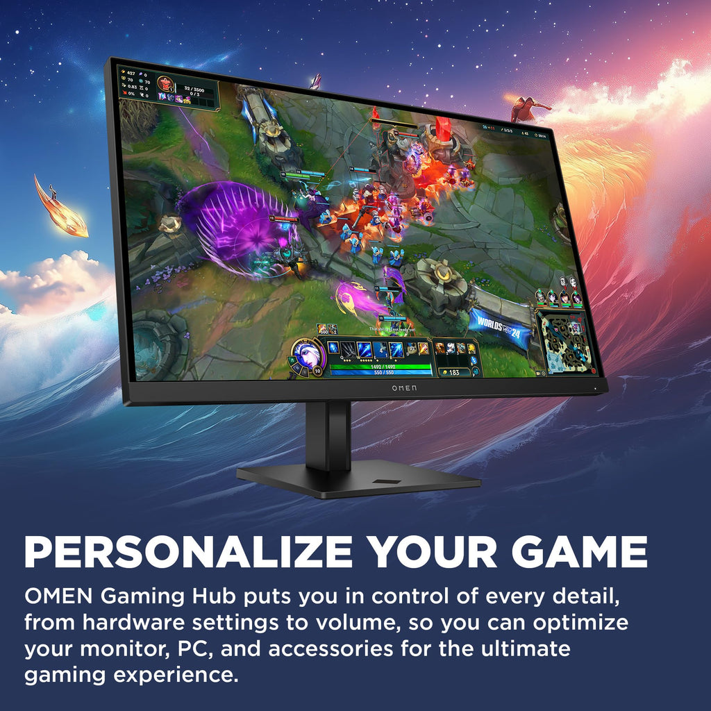 HP OMEN 27 inch QHD 280Hz Gaming Monitor, QHD Display (2560 x 1440), IPS Black Technology, VESA DisplayHDR 400, 1ms MPRT (with Overdrive), NVIDIA G-SYNC Compatible, Black, OMEN 27qs G2 (2026)