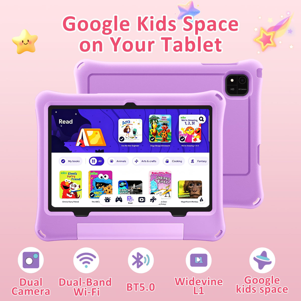 Kids Tablet, 10.1" Android 16 Tablet for Kids, Gift for Ages 6-12