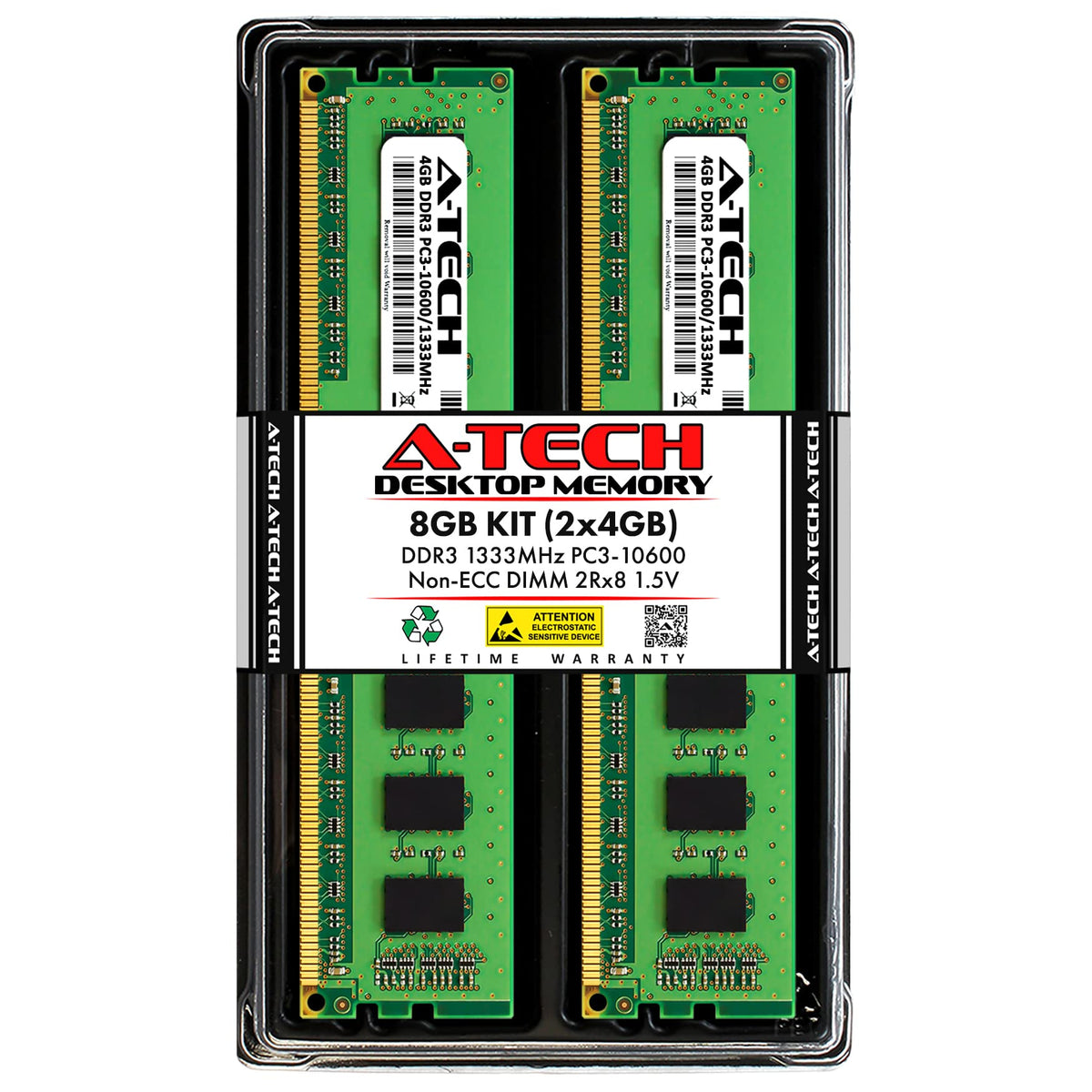A-Tech 32GB Kit (4x8GB) RAM for Dell OptiPlex 9010, 7010, 990, 790 (SFF/MT/DT) | DDR3 1333 MHz DIMM PC3-10600 UDIMM Memory Upgrade