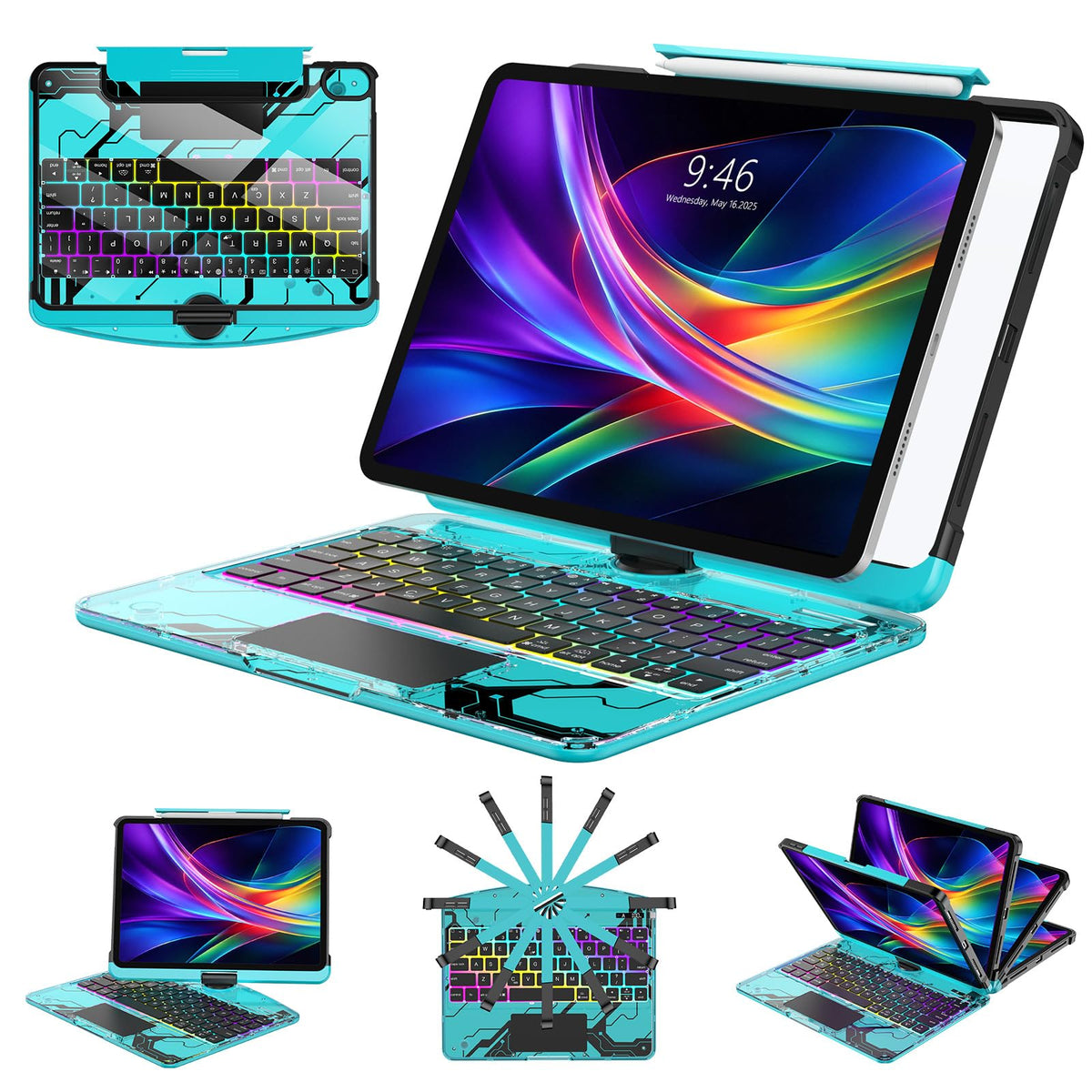SIBEITU Keyboard Case for iPad A16 11th Gen 11" 2025 & 10th Gen 10.9" 2022
