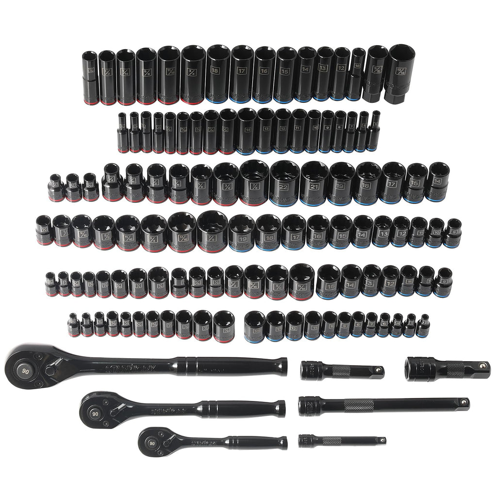 STARWORK TRUE MECHANIC 303-Piece Mechanics Tool Set, 120-Tooth Ratcheting Wrench Set, 1/4", 3/8", 1/2" Drive, Professional, SAE/Metric