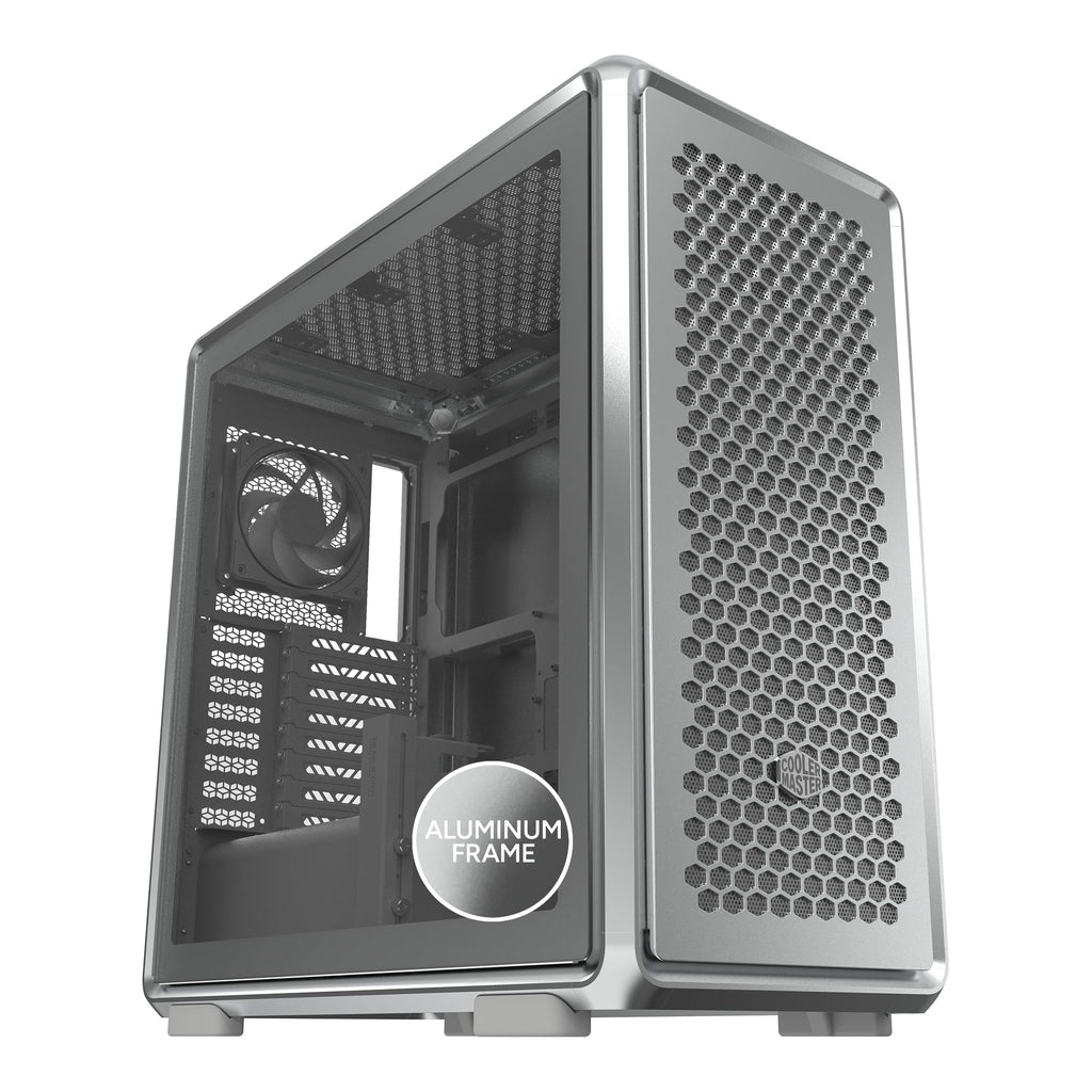 Cooler Master MasterFrame 400 Micro-ATX Case, High Airflow 360mm AIO Silver