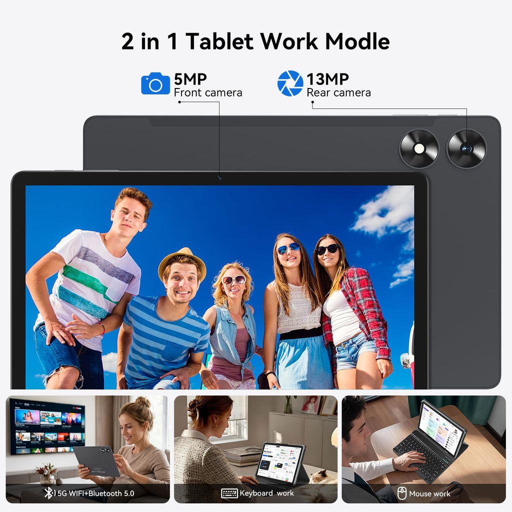 Android 16 Tablet 11 inch, 128GB + 36GB + 1TB Expand, 90Hz IPS Large Screen