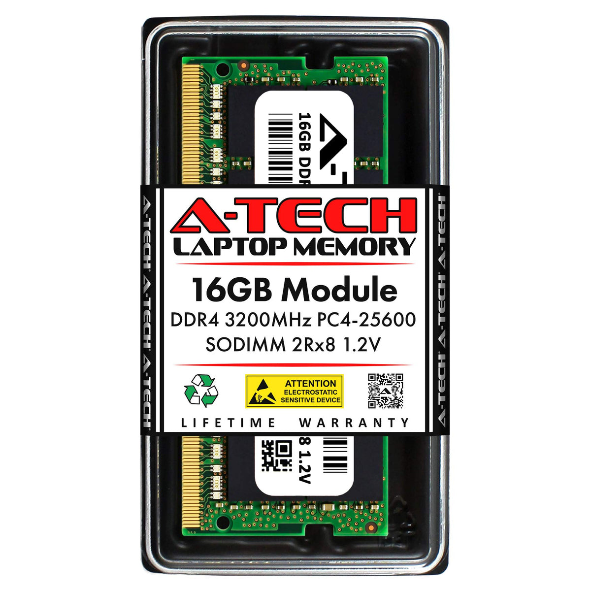 A-Tech 16GB RAM Replacement for Dell SNP1CXP8C/16G, AB371022, AB403044, 1CXP8, 01CXP8 | DDR4 3200MHz PC4-25600 1Rx8 Non-ECC SODIMM Laptop & All-in-One Single Memory Module
