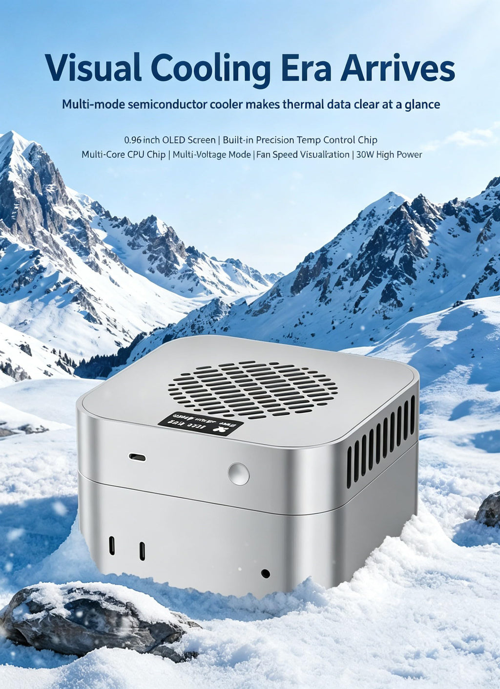 30W OLED Semi-Cooler for Mac Studio & M4 Mac mini