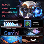 Android 16 Tablet 13 inch - Tablet with 36GB+256GB+2TB Expand, Black Case