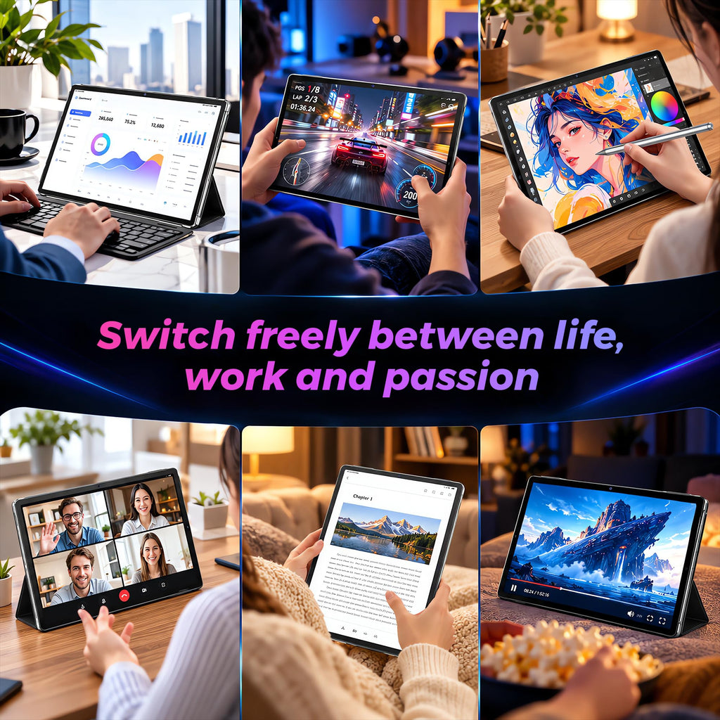 Android 16 Tablet,10.1-Inch Electronics Tablet,32GB RAM 512GB ROM
