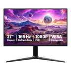 Amazon Basics 27 Inch Monitor, FHD 1080P, 100Hz, IPS, Built-in Speakers, VESA Compatible, USB Ports, Black