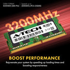 A-Tech 16GB RAM for Lenovo ThinkPad E14 Gen 2 (Intel) Laptop | DDR4 3200MHz PC4-25600 SODIMM 1.2V 260-Pin Non-ECC SO-DIMM Memory Upgrade