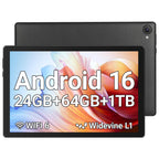 Tablet, 10.1" Android 16 Tablet, 24GB RAM 64GB ROM 1TB Expand
