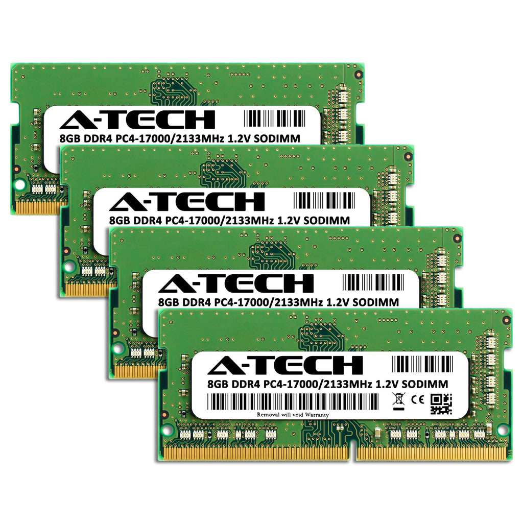 A-Tech 32GB (4x8GB) DDR4 2133 MHz SODIMM PC4-17000 (PC4-2133P) CL15 Non-ECC Laptop RAM Memory Modules