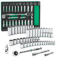 SK Tools USA 1/2" Drive, 49 Piece, 6 Point, Standard & Deep, SAE & Metric Chrome Socket Set | SK01456-216P