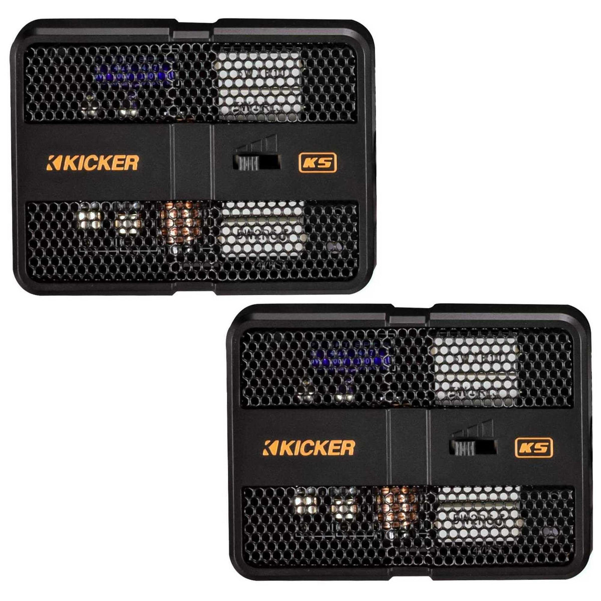 KICKER 51KSS6804 Component Speaker System, 2-Way Design, Two - 6" x 8" Woofers, Two - 1" Tweeters, Two - External 12dB Crossovers, 125 Watts RMS, 250 Watts Peak (Renewed)