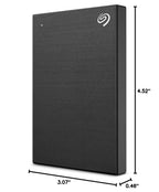 Seagate Backup Plus Slim STHN2000400 2 TB Portable Hard Drive - External - Black
