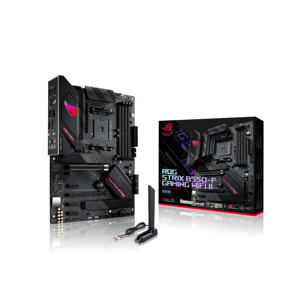 Asus ROG Strix B550-F Gaming WiFi II AMD AM4 (3rd Gen Ryzen) ATX DDR4 Gaming Motherboard (PCIe 4.0, WiFi 6E, 2.5Gb LAN, BIOS Flashback, HDMI 2.1, Addressable RGB Header and Aura Sync)