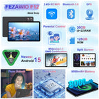 2026 Tablet 10.1 Inch Android 15 Tablets with Keyboard Gemini AI 30GB+128GB