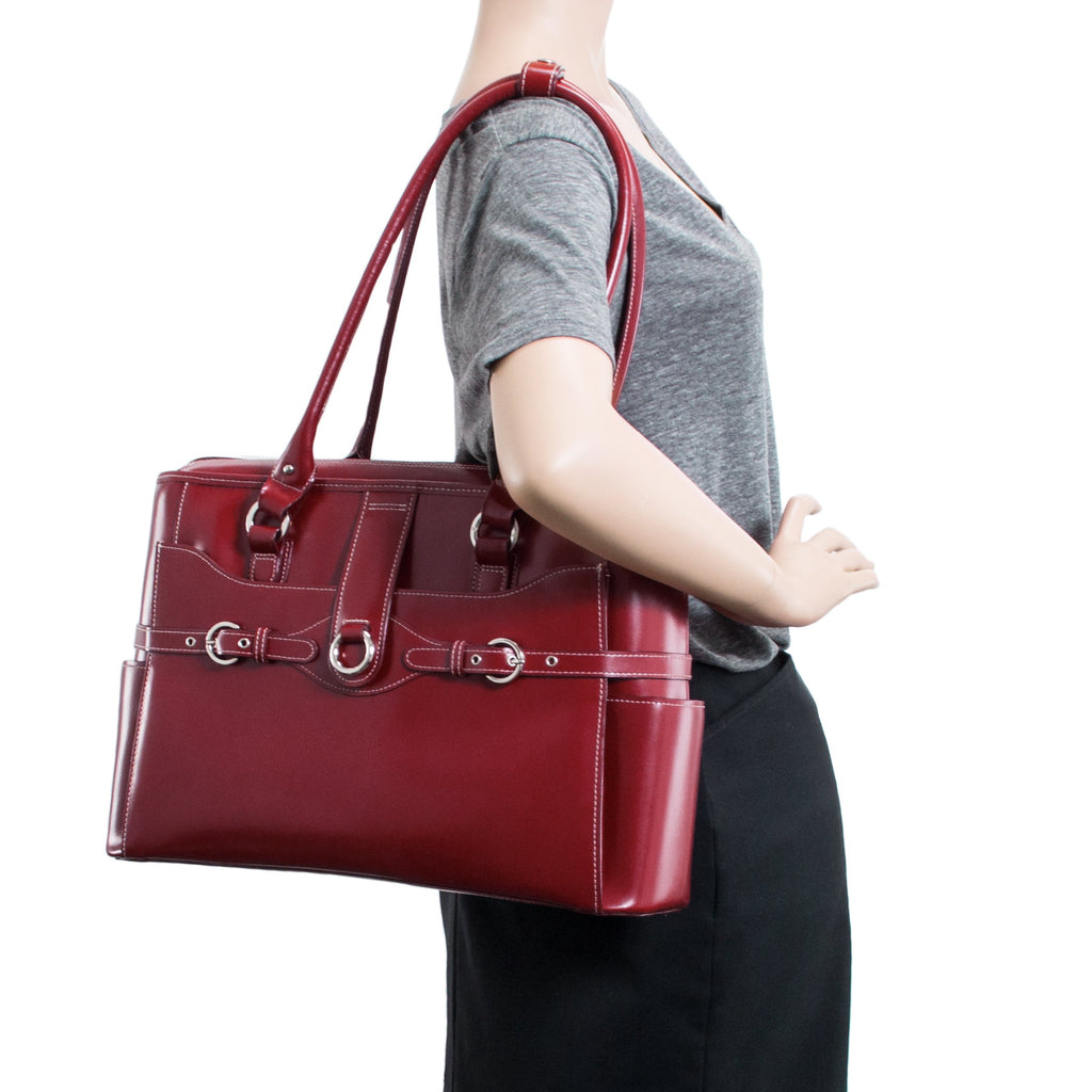 McKlein 15" Leather Ladies' Laptop Briefcase- WILLOW SPRINGS