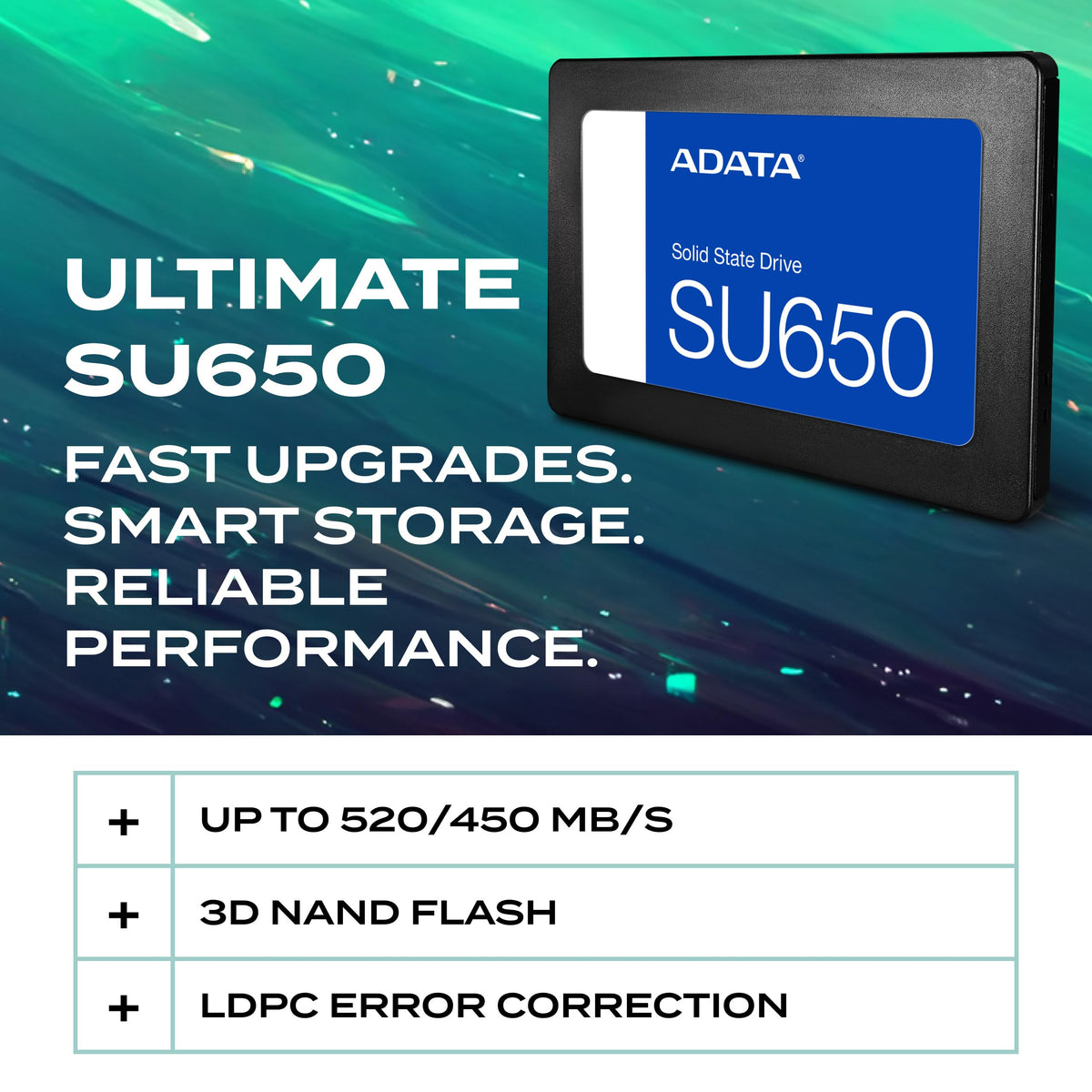 ADATA Ultimate SU650 Solid State Drive, 2TB, 2.5"