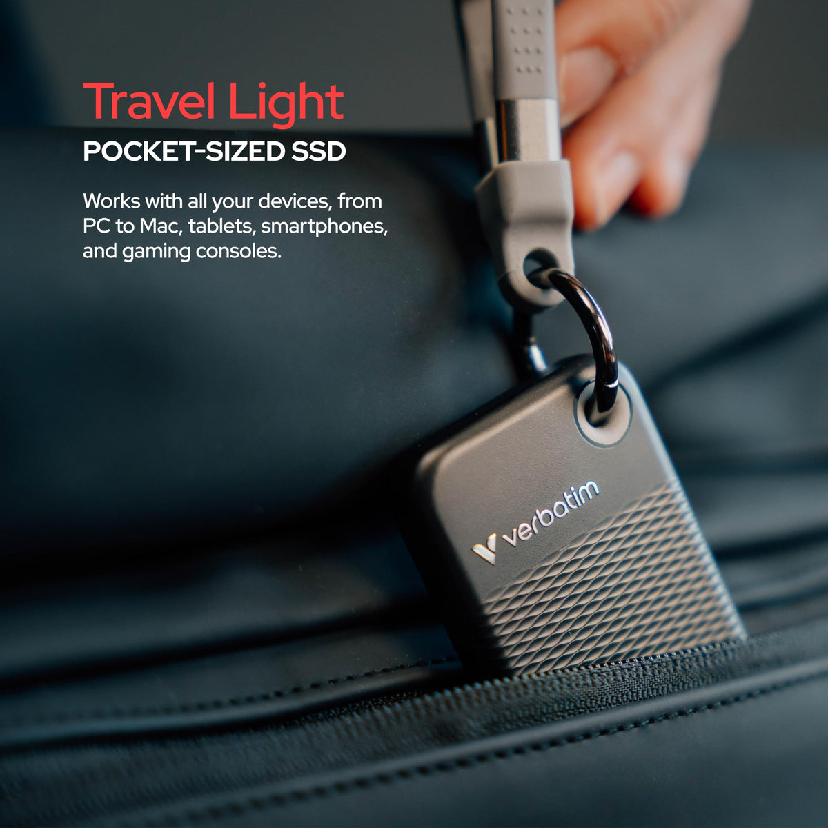 Verbatim Pocket 1TB External SSD USB 3.2 Gen 2 Up to 1000MB/s