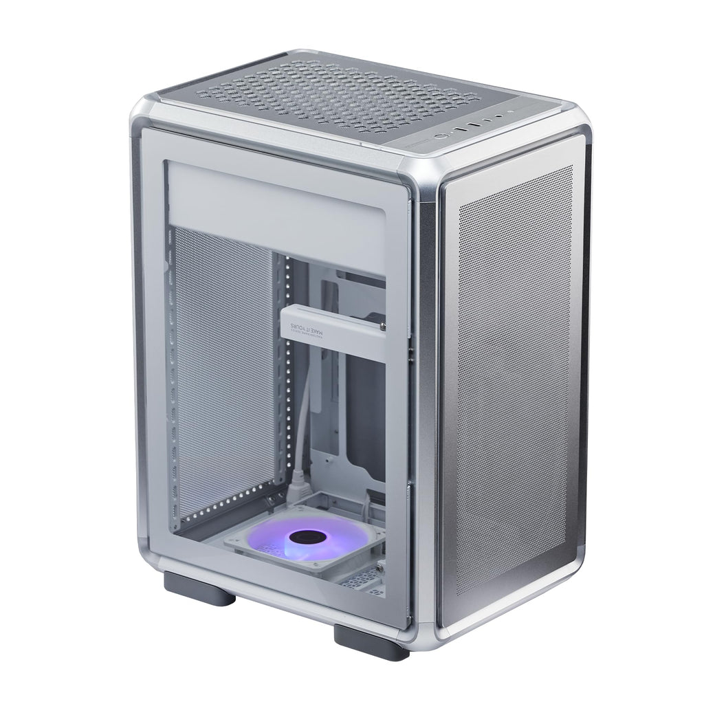Cooler Master MasterFrame 400 Micro-ATX Case, High Airflow 360mm AIO Silver