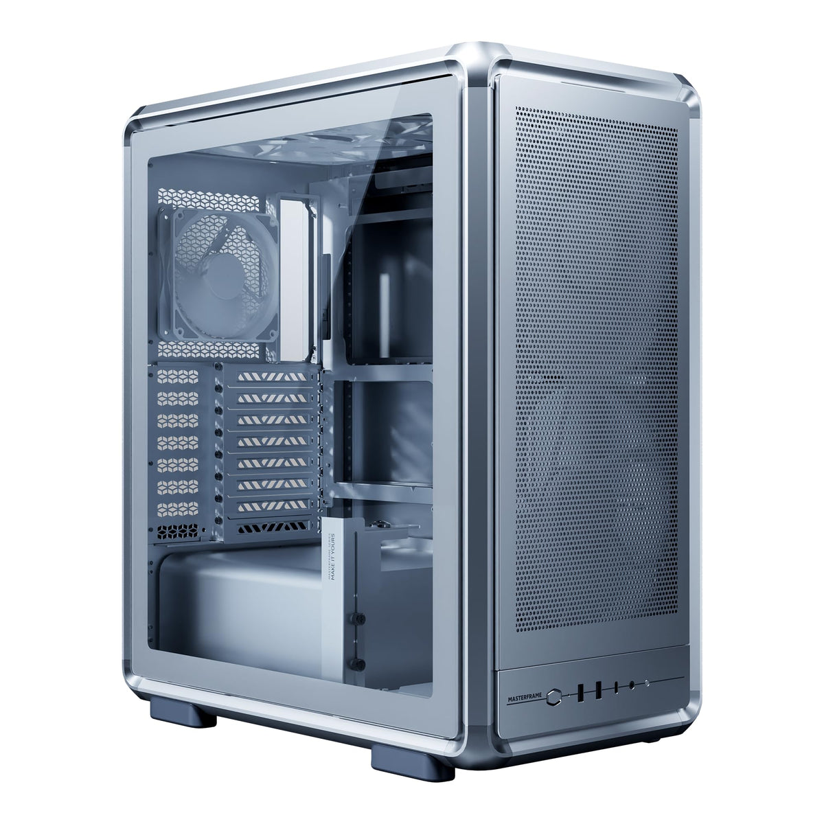 Cooler Master MasterFrame 400 Micro-ATX Case, High Airflow 360mm AIO Silver