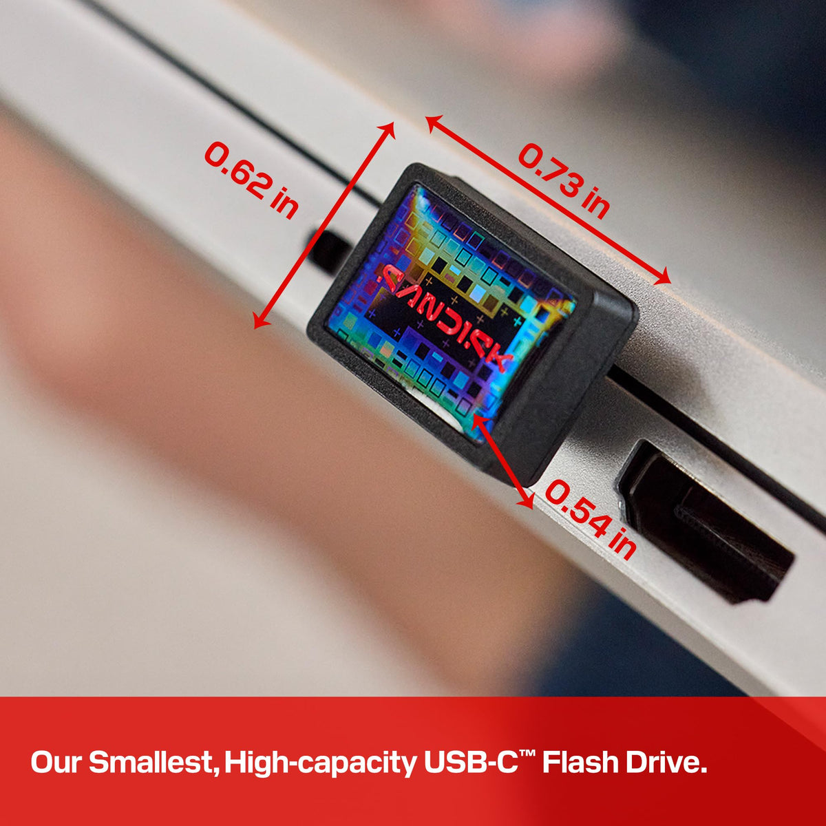 SANDISK 512GB Extreme Fit USB-C Flash Drive, Up to 400MB/s Read Speeds