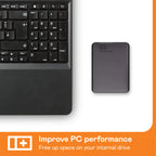 Western Digital WD 5TB Elements Portable External Hard Drive for Windows, USB 3.2 Gen 1/USB 3.0 for PC & Mac, Plug and Play Ready - WDBU6Y0050BBK-WESN