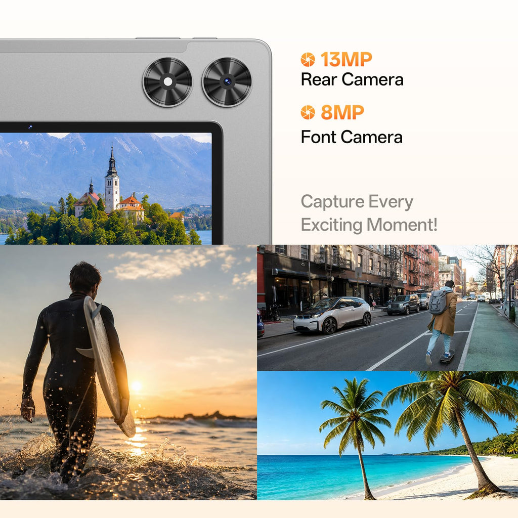 Android 16 Tablet 11 Inch, Octa-core 20GB RAM + 128GB ROM 1TB Expand, Gray
