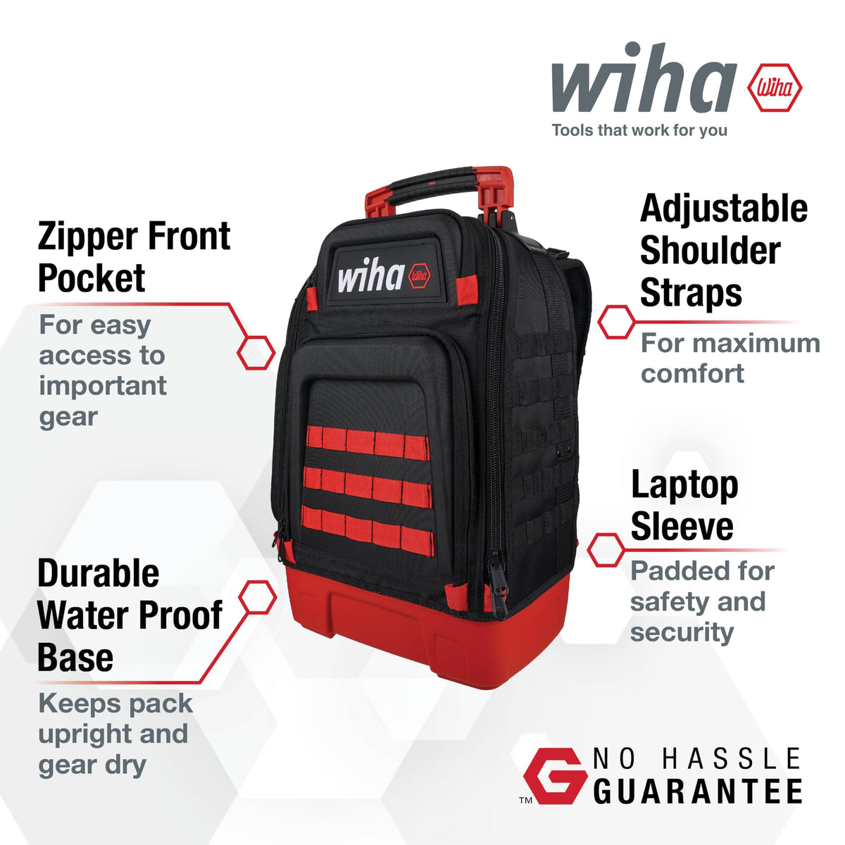 Wiha 91875 15 Piece Industrial MRO Tool Kit in Heavy Duty Backpack