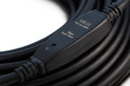 MutecPower 100 Feet Active USB Extension Cable 3.0 Male to Female with 3 Extension chipsets Signal Booster - Repeater Cord 30 Meters / 100 Feet (AC Power Supply Included)