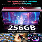 13 inch Tablet with Keyboard - 2026 Gemini AI Android 16 Tablet,Black Case