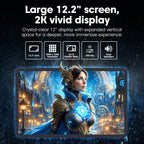 Fusion5 2 in 1 Laptop, Windows 11 Tablet with Keyboard - Built in USA, 12" 2K Touchscreen, Intel 15th Gen Quad-Core CPU, 16GB DDR5 RAM, 512GB SSD, 12 Inch Windows Tablet PC with Built-in Cooling Fan