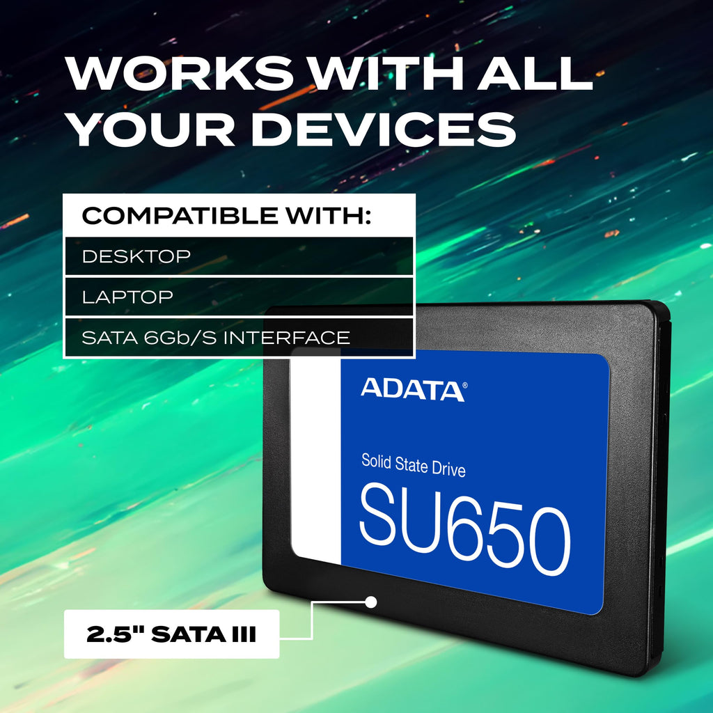 ADATA Ultimate SU650 Solid State Drive, 2TB, 2.5"