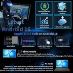 Android 16 Tablet with Keyboard, 10 inch Tablet with 26GB+256GB+2TB Expand