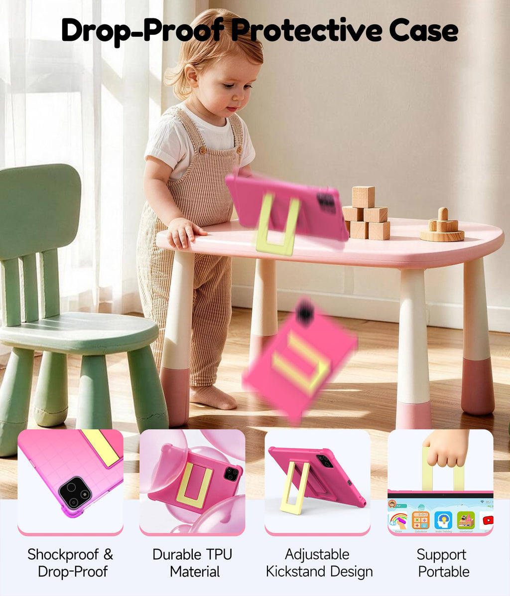 ALLDOCUBE Kids Tablet 10 Inch,Android 16 Tablet for Kids with Stylus & Case