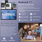 Tablet, 10 Inch Android 17 Tablet with Keyboard, 30+64GB, Octa-Core, WiFi 6