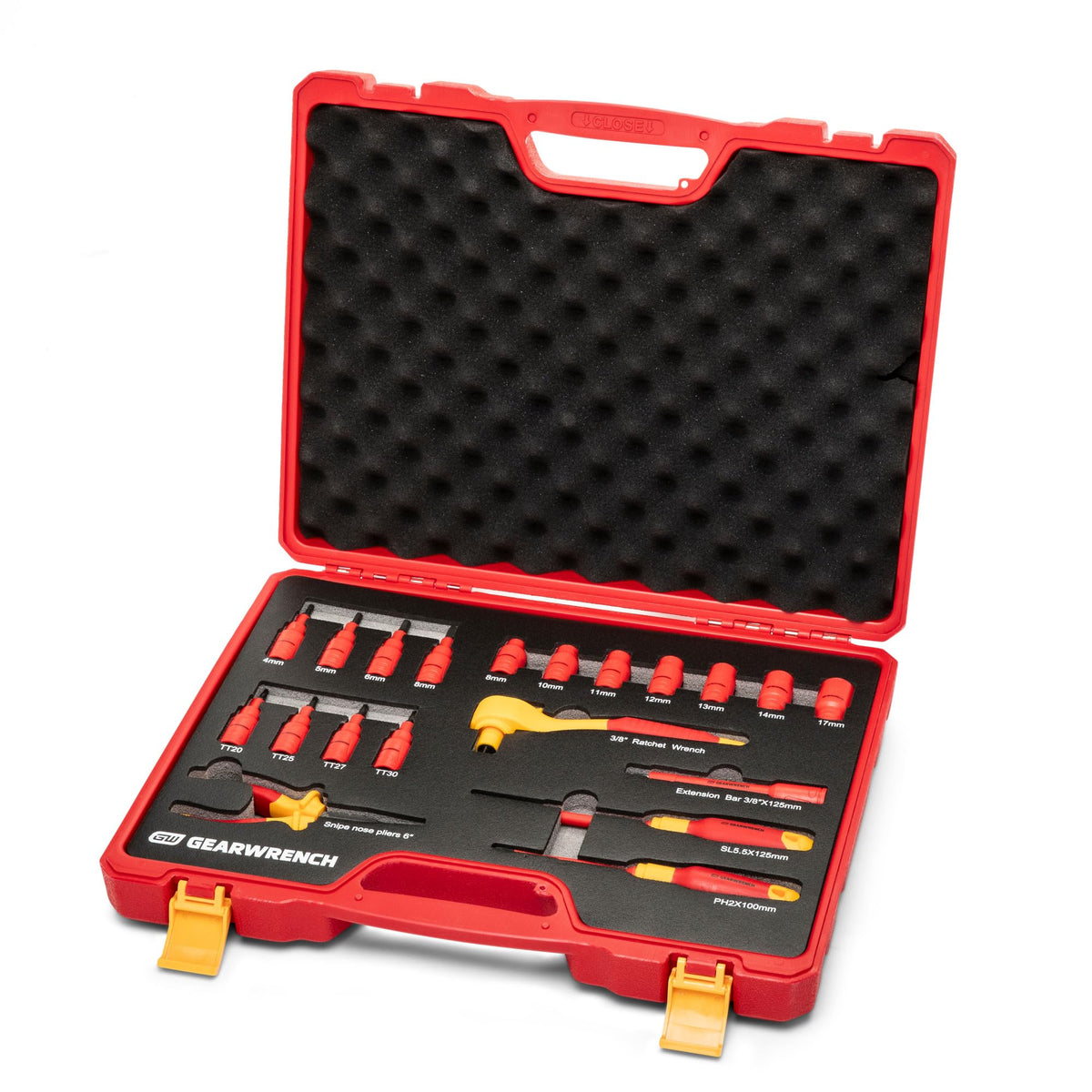 GEARWRENCH 72 Piece 1/4" and 3/8" Drive VDE Insulated Tool Set | GWVDE72
