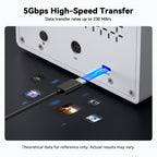 Yottamaster 5 Bay External Hard Drive Enclosure with Cooling Fan for 2.5/3.5" SATA HDD/SSD, Direct Attached Storage, Aluminum USB 3.1 Type-C HDD Enclosure Up to 110TB(5x22TB) - PS500C3