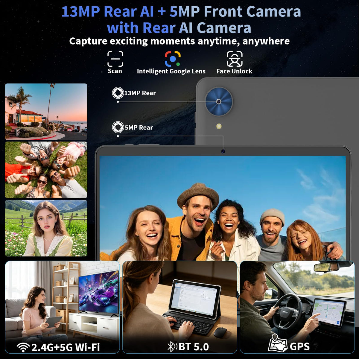 Android 16 Tablet with Keyboard, 10 inch Tablet with 26GB+256GB+2TB Expand
